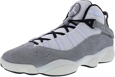 Air Jordan 6 Rings FJ4650-077 Men's Cement Gray Leather Basketball Sneaker Shoes (us_Footwear_Size_System, Adult, Men, Numeric, Medium, Numeric_11)