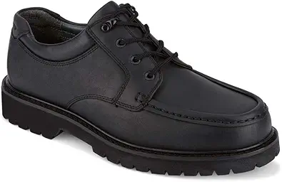 Dockers Mens Glacier Synthetic Leather Rugged Casual Oxford Shoe, Black, 10.5 M
