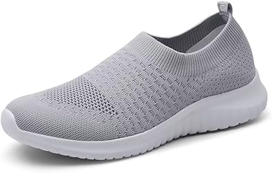 TIOSEBON Men's Slip On Walking Shoes Knit Mesh Tennis Sneaker