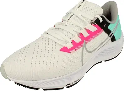 Nike Air Zoom Pegasus 38 Mens Running Trainers CW7356 Sneakers Shoes (UK 11 US 12 EU 46, White Wolf Grey Hyper Pink 102)