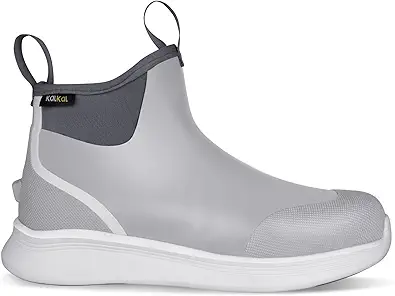 Kalkal Fishing Rain Boots for Men, Anti-Slip Waterproof Deck Boots, Durable Insulated Mud Booties for Gardening Fishing Boating, and Camping (Size 6-13)