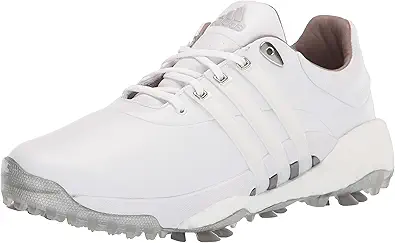 adidas Men's Tour360 22 Golf Shoes, Footwear White/Footwear White/Silver Metallic, 9