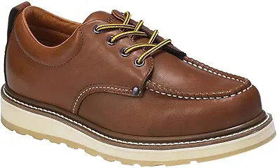 HANDPOINT Men's 4" Soft Toe SureTrack EH Leather Work Boots, Non-Slip Durable Breathable Oxford Shoes 82994