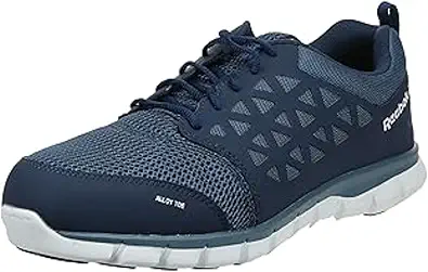 Reebok Work Men's Rb4043 Sublite Cushion Work Safety Athletic Alloy Toe Shoe Navy