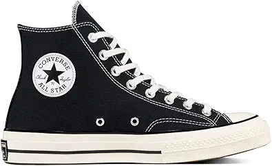 Converse Men's Chuck Taylor 70 Hi Top, Black/Black/Egret, Size 8