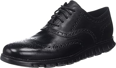 Cole Haan Men's Zerogrand Wing OX Leather Oxford, black closed hole/black, 14 Wide US
