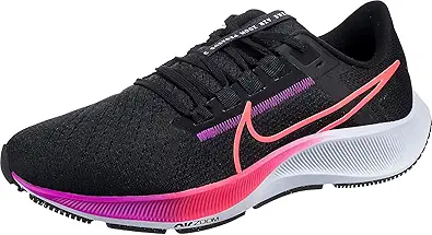 Nike Air Zoom Pegasus 38 Mens Running Trainers CW7356 Sneakers Shoes (UK 9.5 US 10.5 EU 44.5, Black Flash Crimson Off nior 011)