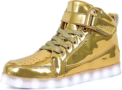 IGxx LED Light Up High Top Sneakers - USB Rechargeable, Glowing, Flashing Shoes for Men, Women & Kids
