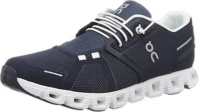 On Men's Cloud 5 Sneakers, Midnight/White, 12.5 Medium US
