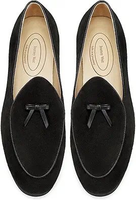 Journey West Men's Vintage Loafers for Men Belgian Loafers Slip-on Loafer Penny Loafer Casual Loafers