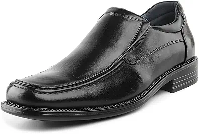 Bruno Marc Men's Goldman-02 Slip on Leather Lined Square Toe Dress Loafers Shoes for Casual Weekend Formal Work