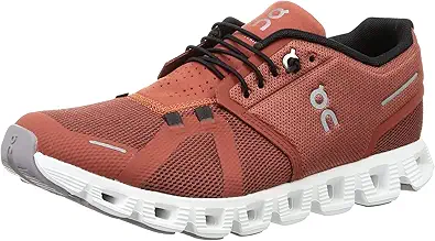 On Men's Cloud 5 Sneakers, Ruby/Rust, Red, 10 Medium US