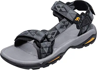 CAMEL CROWN Mens Waterproof Hiking Sandals with Arch Support Open Toe Summer Outdoor Beach Water Comfortable Sport Sandals