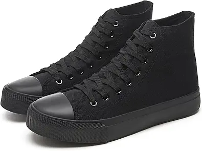 yageyan MenÔÇÖs High Top Canvas Sneakers Fashion Lace up Walking Shoes Casual Classic
