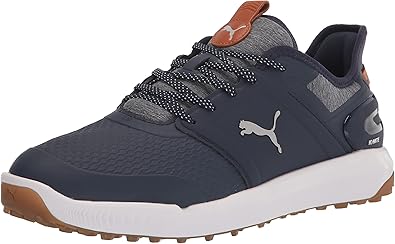 Puma Golf Men's Ignite Elevate Golf Shoe, Quiet Shade/Puma Silver, 7.5