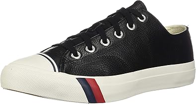 PRO-Keds Men's Royal Lo Lace Up Fashion Sneaker, Black Leather, 10