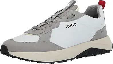HUGO Men's Running Style Mix Material Sneakers
