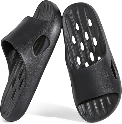 Mens Shower Shoes With Holes Dry Quickly Bath Slippers Womens Non Slip Indoor Home Bedroom Pool Spa Guest College Dorm