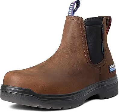 Ariat Men's Turbo Chelsea USA Assembled Waterproof Carbon Toe Work Boot