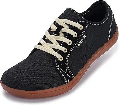 WHITIN Men's Canvas Barefoot Shoes | Wide Toe-Box | Zero-Drop Sole