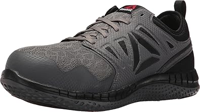 Reebok Men's Rb4250 Zprint Safety Steel Toe Athletic Work Shoe Navy Red and Grey