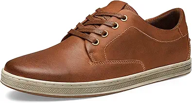 Jousen Men's Fashion Sneakers Leather Retro Casual Shoes for Men Breathable Dress Mens Sneakers