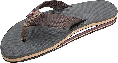 Rainbow Sandals Men's Double Layer Soft Top 1" EVA Rubber Filled Nylon Strap