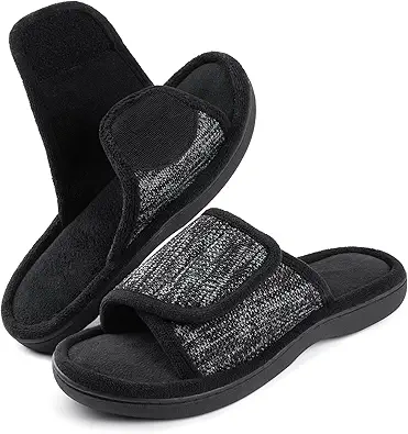 RockDove Men's Adjustable Wrap Memory Foam Slide Slipper