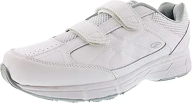 Dr. Scholl's - Men's Brisk Light Weight Dual Strap Sneaker, Wide Width (10.5 Wide, White Grey)