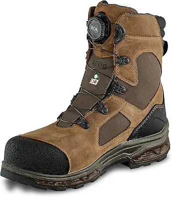 Irish Setter, Kasota, MenÔÇÖs, 8", BOA, Waterproof, Insulated 400g, Non-Metallic Safety Toe, Work Boot
