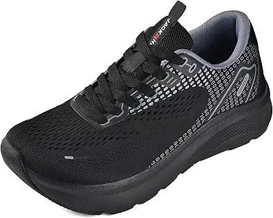 JACKSHIBO Wide Toe Box Shoes for Men Arch Support Shoes Wide Width Sneakers for Running Walking Athletic Tennis Orthopedic Plantar Fasciitis Workout Flux Footwear with Thick Cushioned Zero Drop Sole
