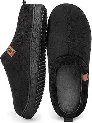 MERRIMAC Men's Slip on Slippers Comfy Memory Foam Non Slip Indoor House Shoes