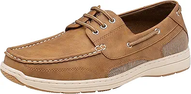 Vostey Men's Loafers & Slip-ons 3-Eye Boat Shoes Men Comfortable Casual Loafers for Men