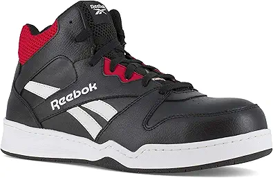 Reebok Work Men's RB4132 BB4500 Safety High Top Composite Toe Work Sneaker Black and Red Industrial & Construction Boot, 10.5