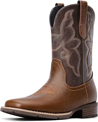 Cowboy Boots For Men - Western Boot Men's Cowboy Boots With Square Toe | Cowboy Western Boot | Pull-on Boots| Old West Style Embroidered
